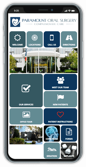 Paramount Oral Surgery App Screen iPhone
