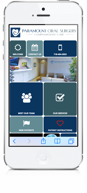 Paramount Oral Surgery App Screen iPhone
